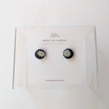 Classic Studs / Black Daisies