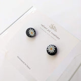 Classic Studs / Black Daisies