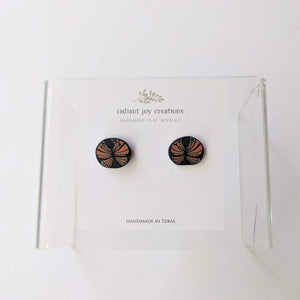Round Butterfly Studs