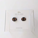 Round Butterfly Studs