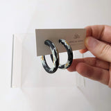 Black Daisies Hoops