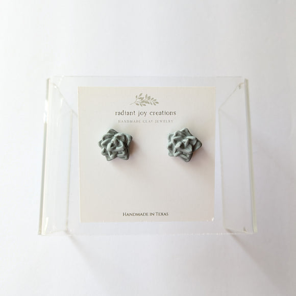 succulent clay earrings Large Succulent Studs – Radiant Joy Creations