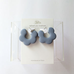 Blue Daisy Hoops / Imperfect
