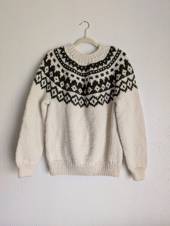 Hand-Knit 100% Wool Sweater