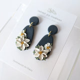 Drops / Navy & White Flowers