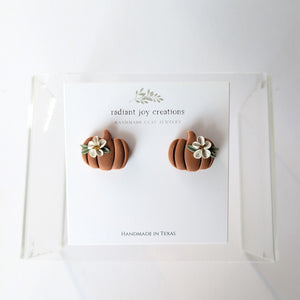 Pumpkin Flower Studs