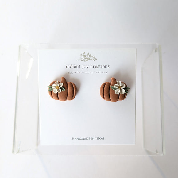 Pumpkin Flower Studs