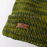 100% Merino Wool Hand-Knit Beanie / Moss