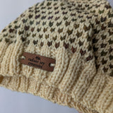 100% Merino Wool Hand-Knit Beanie / Birch