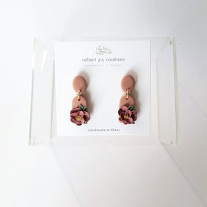 Pendant Mini Dangles / Pink Flower