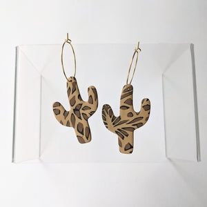 Cactus Hoops / Animal Print