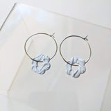 Stamped Flower Hoops