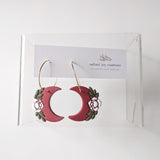 Floral Moon Hoops