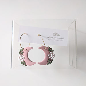 Floral Moon Hoops