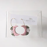 Floral Moon Hoops