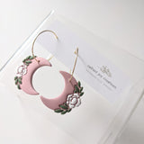 Floral Moon Hoops